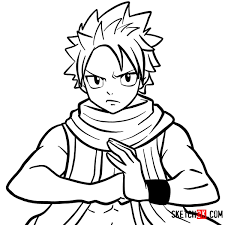 Today's video is a drawing of natsu from fairy tail!!! How To Draw Natsu Dragneel S Face Fairy Tail Sketchok Easy Drawing Guides