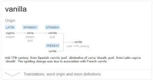 Vanilla Etymology Or Unnecessary Things Learned On Qi Word Origins Vanilla Origin Etymology