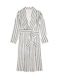 Black And White Striped Silk Pajamas Jet Black Stripe Robe Striped Robe Black Stripes Stripe Silk