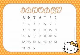 Each month in 2021 as a separate page. Free Printable Hello Kitty Calendars