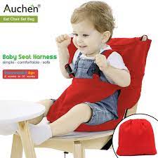 Baby Booster Feeding High Chair Seat Cover Sack Cushion Bag Baby High Chair Harness Portable Travel High Chair Safety Washable Cloth Harness For Baby Toddler Kid With Adjustable Straps Red Walmart Com