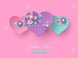 Mother's day messages for all mothers. Happy Mothers Day Greeting Card Paper Craft Style 3d Hearts Decorated Flowers On Pink Spotted Background Vector Illustration Royalty Free Cliparts Vectors And Stock Illustration Image 124818037
