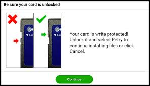 The unlocked position is up, towards the . Chart Installer Be Sure Your Card Is Unlocked Message Garmin Support