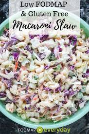 Low Fodmap Gluten Free Macaroni Slaw Fodmap Everyday Recipe Low Fodmap Diet Recipes Fodmap Fodmap Diet Recipes