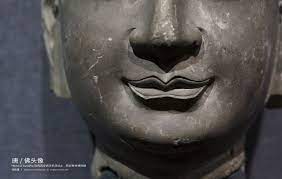 唐佛头像陕西西安西关机场出土西安碑林博物馆藏tang dynasty 618 907 head of buddha unearthed from xiguan airpord xi an shaanxi chi halloween face makeup halloween face face makeup