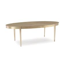 Tate 48 round dining table with glass top and sand base. Dining Tables Caracole