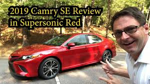 It averages 29 mpg city and 41 mpg hwy. 2019 Camry Se Review In Supersonic Red Youtube