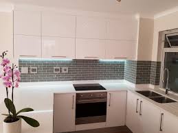 white high gloss small kitchen. the