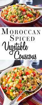 Moroccan Spiced Vegetable Couscous Recipe Couscous Recipes Tagine Recipes Vegetable Couscous