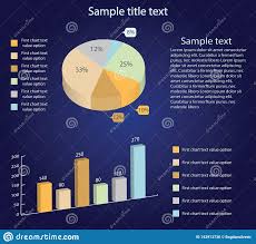 isometric 3d vector charts pie chart and bar chart