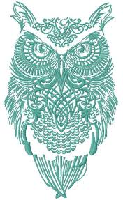 From embroidered purses to tea towels, it seems as if everywhere you look, you see owl motifs. Tribal Owl Embroidery Design 3