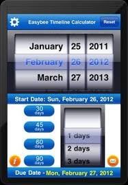 The Easybee Timeline Calculator Is The Best App On The Market For Calculating Due Dates And Deadlines Its Functionality Is Fas Timeline App Calculator App App