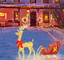 On Sale Reindeer Sleigh Christmas Motif Light Impressive ...
