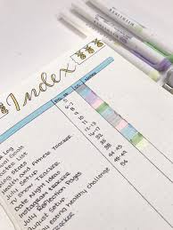 Alternative Bullet Journal Index Color Coded The Petite Planner Bullet Journal Index Making A Bullet Journal Bullet Journal Table Of Contents