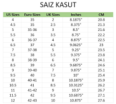 Lisa nurulain 2:58 pm 7 comment. Saiz Kasut Malaysia