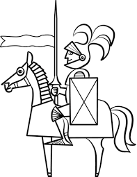 Cartoon Knight on Horse coloring page | Free Printable Coloring Pages