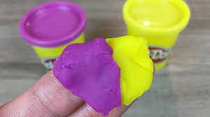 Purple and yellow mixed together makes. Play Doh Learning Colors Mixing Magenta Yellow Youtube
