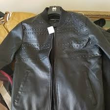 American Breed Jackets Coats Black Embosse Bomber By American Breed Poshmark