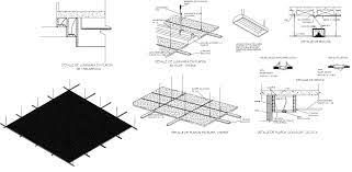 Drop the ceiling panels into position by tilting them slightly, lifting them above the framework and letting them fall into place. Free Ceiling Detail Sections Drawing Cad Design Free Cad Blocks Drawings Details