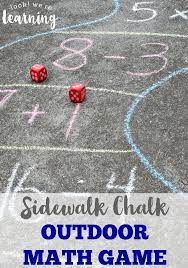 Sidewalk Chalk Outdoor Math Game Look We Re Learning Math Games For Kids Outdoor Math Math Games