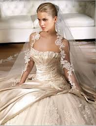 Champagne Wedding Gown And Veil Ivory Wedding Dress Wedding Dress Champagne Bridal Dresses