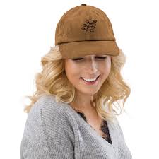 Fall Leaf Corduroy Hat, Embroidered Autumn Branch Dad Baseball Cap, Vintage  Style Cap Unisex Adjustable 6 Panel Unstructured Multiple Colors