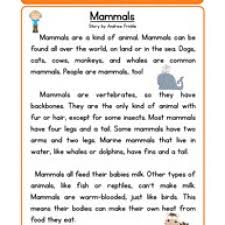 Reading in the content area is often overlooked by many language arts teachers. Mammals Reading Comprehension Pets Lovers