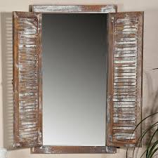 70cm Spiegel Fensterladen Braun Landhaus Mobel Spiegelfenster Holz Shabby Glas Spiegel Fenster Landhaus Mobel Spiegel