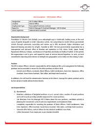 In fact, many executive assistant to executive director jobs require experience in a role such as administrative assistant. Job Description Hr Admin Officer Pdf Human Resources Payroll
