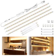 Looking to stick some under counter strip lights into the kitchen. Led Under Cabinet Lighting Kit 6 5ft Usb 1100lm Led Ribbon Strip Lights Bars Under Counter Lighting For Kitchen Showcase Closet 120 Leds 2700k Warm White 4pcs Buy Online In Bahamas At Bahamas Desertcart Com Productid