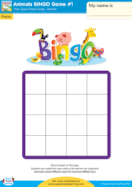 The options for game play are endless once you know how to make bingo cards. Animal Bingo Game 1 Super Simple