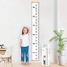 yigo baby growth chart canvas wall hanging measuring rulers for kids boys girls room decoration nursery removable height and growth chart 7 9 x 79