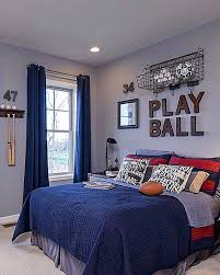 All About Sports Love The Fun Details Via Winchester Homes Bluebedroomdecorforboys Blue Bedroom Decor For Girls Boy Room Boys Room Decor