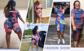 Shop women&#039;s clothing at femme luxe. 2 Piece Shorts Set For Women Tracksuit Tie Dye Short Sleeve Top And Shorts Lounge Wear Outfits At Amazon Women S Clothing Store