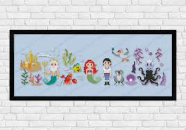 The password for this download is crossstitch4free without the quotation marks. The Little Mermaid Epic Storybook Princesses Digital Cross Stitch Pattern