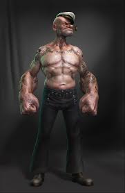 Realistic 3d Popeye By Lee Romao Ilustrasi Orang Karikatur Animasi