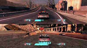 Canyon Split Screen Explosive Racing Split Second 2 Players Racing Racing Split Second Canyon