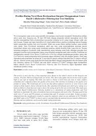 Teknik analisis data kualitatif contoh prosesnya sosiologis com. Pdf Prediksi Rating Novel Baru Berdasarkan Sinopsis Menggunakan Genre Based Collaborative Filtering Dan Text Similarity