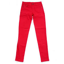 womens jeans jeggings five pocket stretch denim pants red large