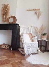 Living Room Nook Fireplace Rocking Chair Reading Corner Reading Room Decor Boho Living Room Rustic Living Room