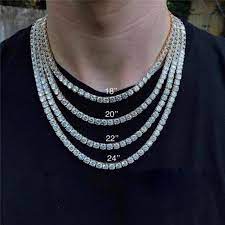 Find great deals on ebay for tennis chain choker. 2021 New Hip Hop Men Tennis Chain Necklace Jewelry Real 18k Gold Diamond Chain Long Necklace With Zircon Mens Jewelry From Mecafashion 24 78 Dhgate Com