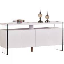 Orren Ellis Kieth 4 Door Credenza Reviews Wayfair Furniture Contemporary Buffets And Sideboards Modern Contemporary Sideboards