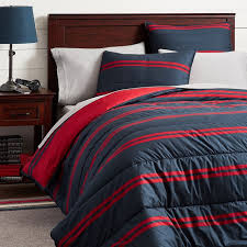 Browse our great low prices & discounts on the best down alternative. Riverside Stripe Comforter Sham Navy Red Pottery Barn Teen