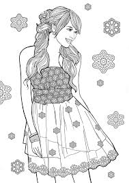 Make a coloring book with girl fashion for one click. Fashion Girl Is Smiling Coloring Page Free Printable Coloring Pages For Kids