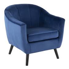 Wrought Studio Eubank Armchair Wayfair In 2020 Blue Accent Chairs Accent Chairs Blue Velvet Chairs