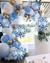 Carrie baker of carrie baker events i once did a 'car' themed event. Snowflake Balloon Garland Kit Blue White Party Balloon Winter Theme Ideal For Baby Shower Wedding Kid Birthday Party Decorations Ballons Accessories Aliexpress