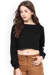 Buy Miss Chase Black Crop Top Tops For Women 1406107 Myntra