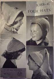 Original Vintage Knitting Pattern Children S Hats 1940s 1950s By Atriflebizarre On Etsy Knitted Hats Kids Vintage Knitting Vintage Knitting Patterns
