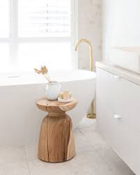 This wonderful image selections about bathtub side table is available to save. Uniqwa Wooden Bathroom Stools The Perfect Bathroom Decor Accessory Bathroom Decor Accessories Bathroom Stool Wooden Bathroom