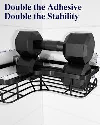 Kitsure Corner Shower Caddy - 2 Pack Rustproof Shower Shelf, Durable  Bathroom Caddy with Large Capacity, Drill-Free Adhesive Bathroom Shelf with  4 Movable Hooks, 11.0 x 21.5 x 4.5 cm, Black : Amazon.com.au: Home